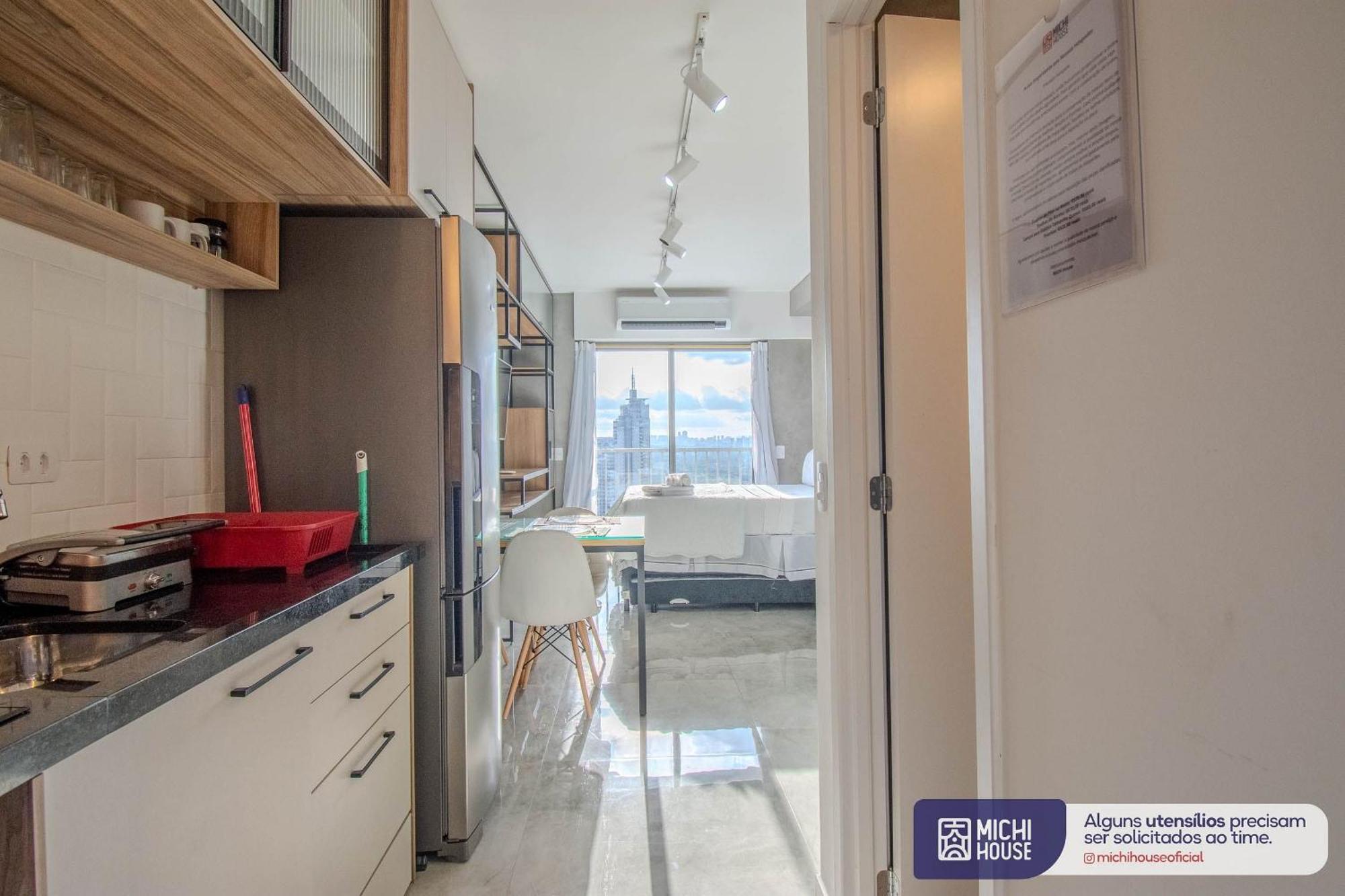 Apartamento Maravilhoso Studio Pinheiros Ac/wf Vista Incrivel *